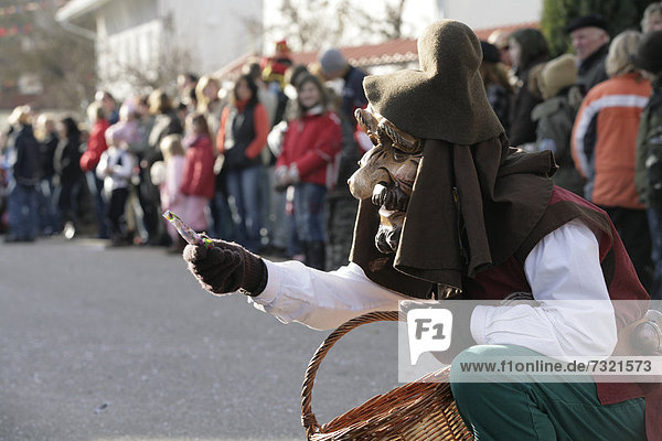 Swabian-Alemannic carnival  celebrated in South Germany  Switzerland and West Austria before Lent  Ratzenried  Baden-Wuerttemberg  Germany  Europe