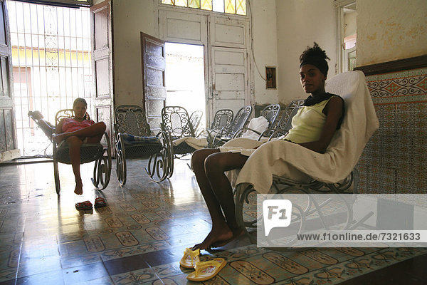 Women in a maternity clinic in Trinidad  Sancti-SpÌritus Province  Cuba  Latin America