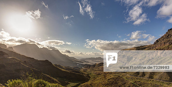 Die Berge mit Plantagen um San Nicol·s  Gran Canaria  Kanarische Inseln  Spanien  Europa  ÖffentlicherGrund