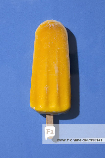 Yellow ice popsicle