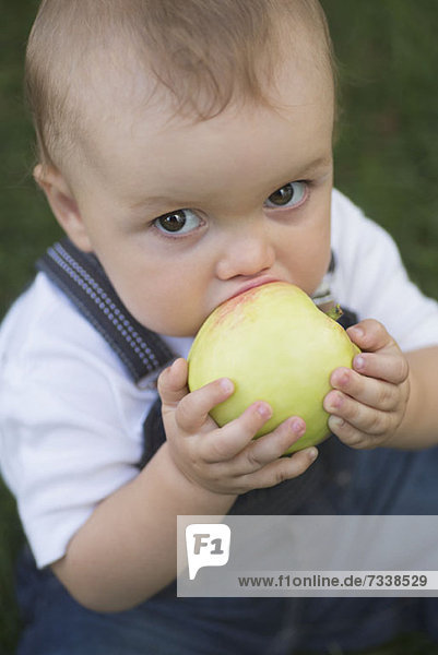Baby beißender Apfel