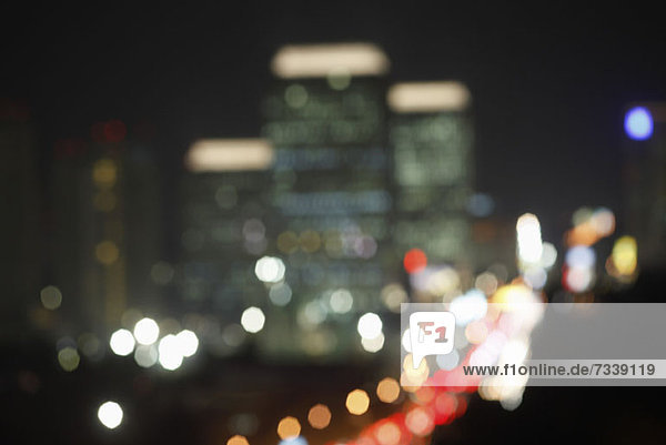 A soft focus view of Jakarta at night  Indonesia