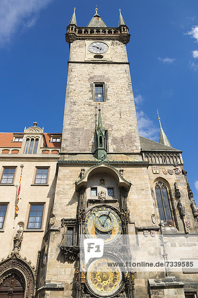 Prager Rathausuhr  auch Aposteluhr oder Altstädter Astronomische Uhr  Altstädter Ring  Prag  Tschechische Republik  Europa