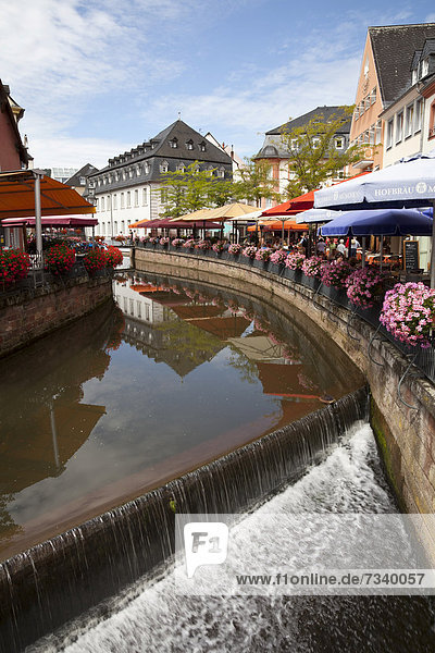'''Little Venice'' in the old town  Saarburg  Saarland  Rhineland-Palatinate  Germany  Europe  PublicGround'