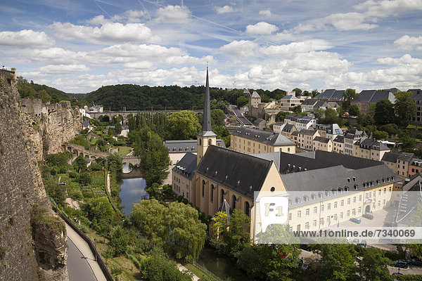 Abtei Neumünster im Stadtteil Grund  Unterstadt  Stadt Luxemburg  Luxemburg  Europa  ÖffentlicherGrund