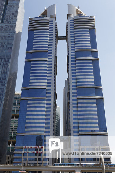 Wolkenkratzer Emirates Grand Hotel Sheikh Zayed Road Dubai International Financial Centre DIFC Dubai Arabische Emirate Naher Osten Asien