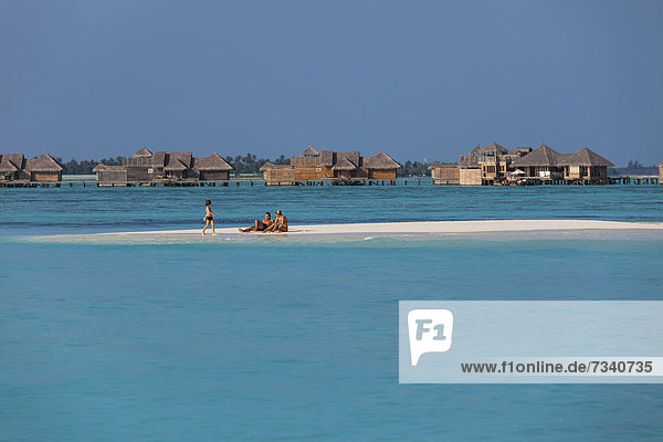 Blick auf das 5-Sterne-Luxus-Resort Six Senses Soneva Gili Resort & Spa  Lakanfushi  Nord-Male-Atoll  Republik der Malediven  Indischer Ozean  Asien