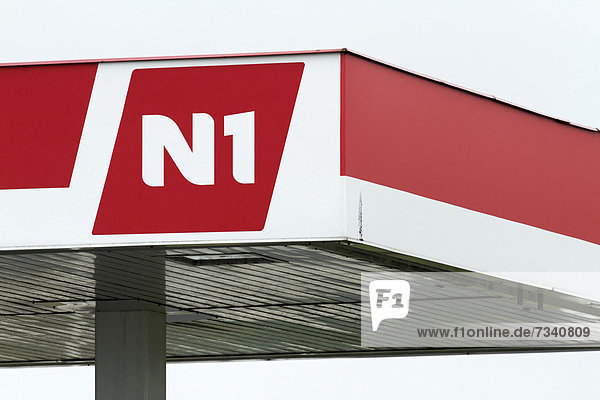 N1  Logo  Tankstellengruppe  Hveragerdi  Südisland  Island  Europa
