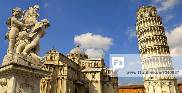 Der Schiefe Turm von Pisa  Pizza-del-Miracoli-Platz  Pisa  Italien  Europa