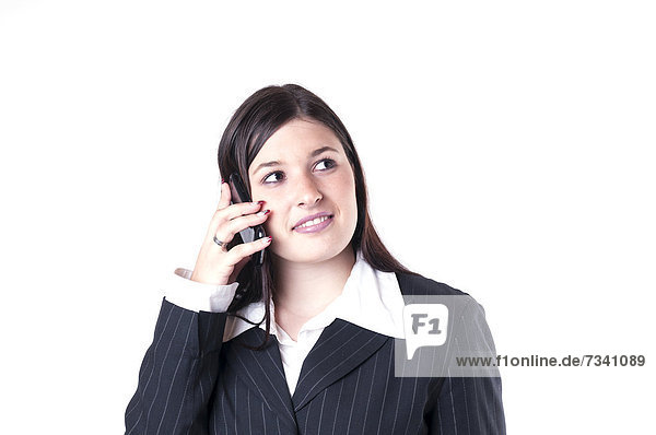 Geschäftsfrau beim Telefonieren  freundlich