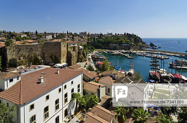 View of the harbour of Antalya, Turkish Riviera, Turkey, Asia Minor, View of the harbour of Antalya, Turkish Riviera, Turkey, Asia Minor