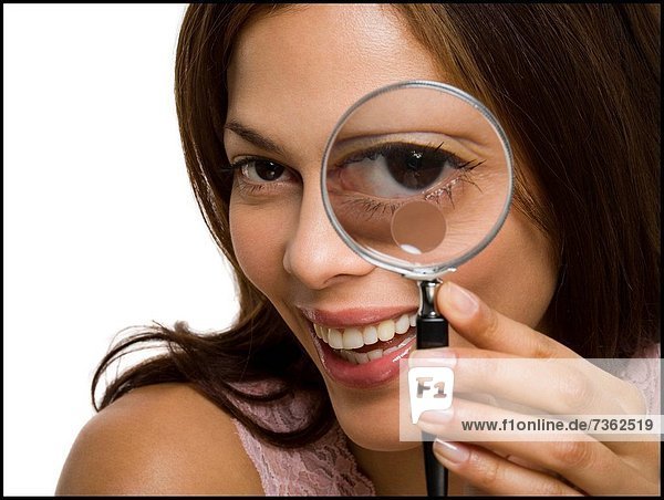 Portrait Frau sehen Glas blättern Aussichtsplattform