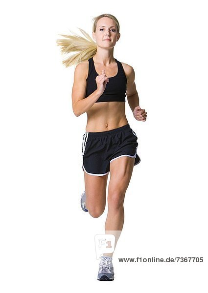 Portrait einer jungen Frau Joggen