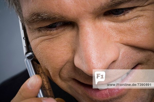 Handy , Mann , sprechen , Close-up, close-ups, close up, close ups