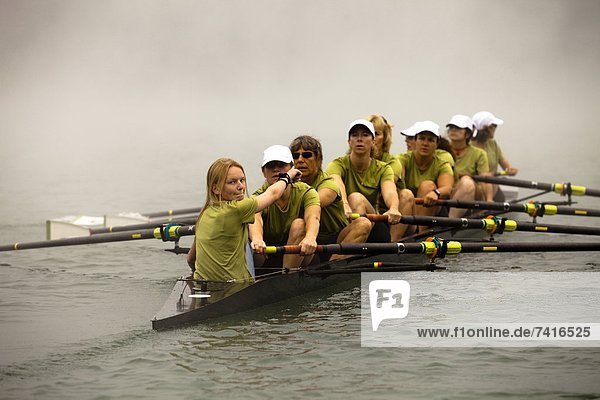 The Lake Casitas Rowing Team works some on drills at Lake Casitas in Ojai  California.
