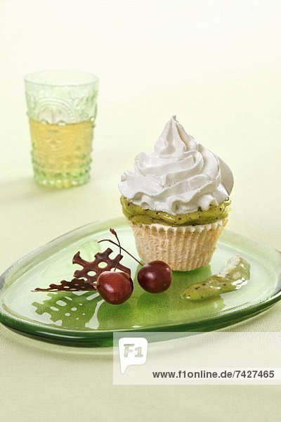 Cupcake mit Kiwicreme