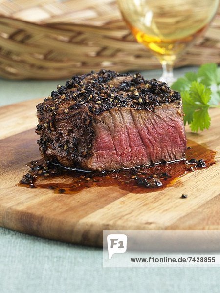 Beef fillet with a pepper crust