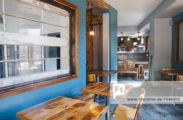 Wand Restaurant blau türkis