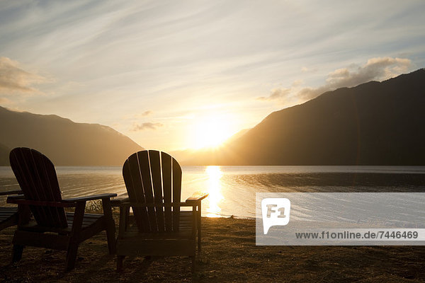 Wasser Lifestyle Stuhl Tradition Sonnenuntergang See Ignoranz 2 Adirondack Stuhl