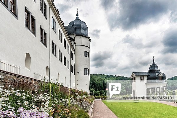 Europa  Palast  Schloß  Schlösser  über  Stadt  Jahrhundert  Deutschland  Sachsen-Anhalt  Stolberg