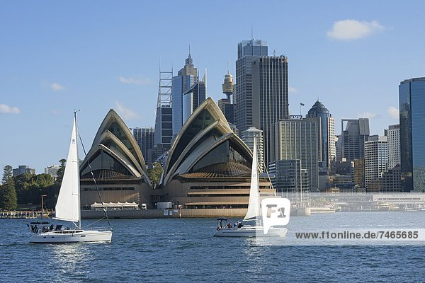 Opera House and Sydney city skyline  Sydney  New South Wales  Australia  Pacific