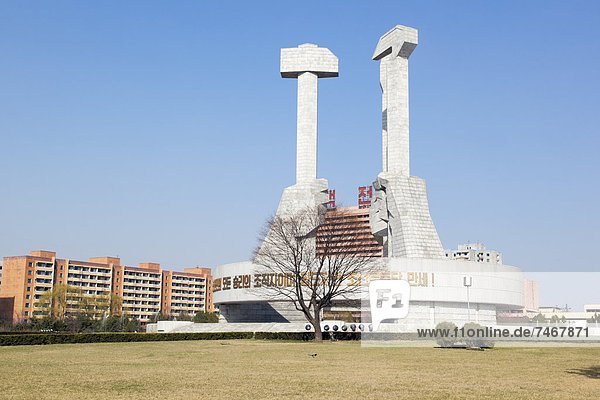 Party  arbeiten  Monument  Demokratie  Korea  Fundament  Gründung  Asien  Nordkorea