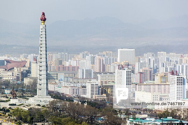 Skyline Skylines Großstadt Turm Demokratie Korea Asien Nordkorea