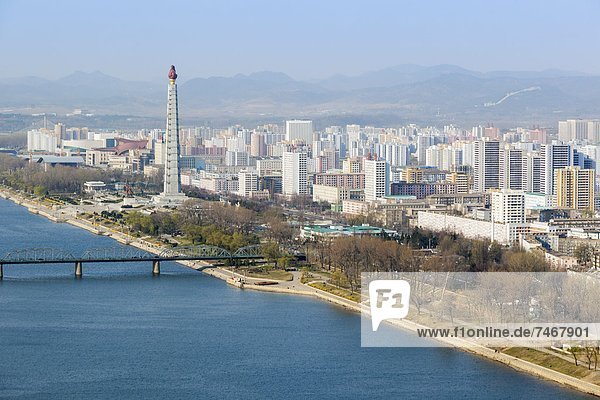 Skyline Skylines Großstadt Turm Demokratie Korea Asien Nordkorea