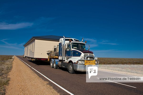 Wohnhaus Transport Lastkraftwagen Pazifischer Ozean Pazifik Stiller Ozean Großer Ozean voll South Australia