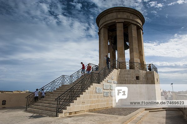 Siege Bell memorial  Valetta  UNESCO World Heritage Site  Malta  Europe
