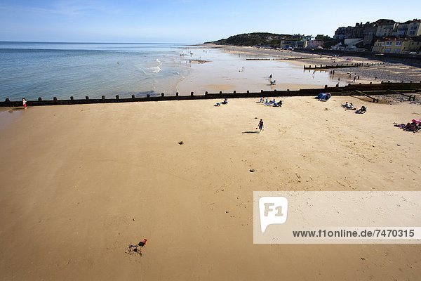 Cromer Beach from the Pier  Cromer  Norfolk  England  United Kingdom  Europe