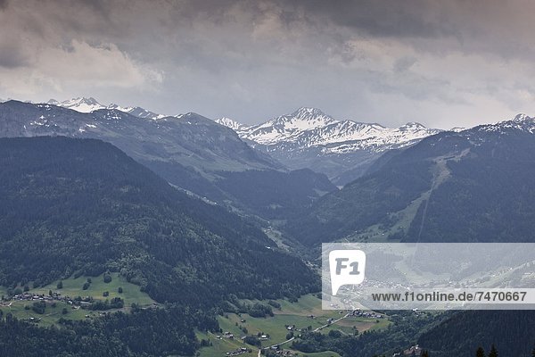 nahe  Frankreich  Europa  Berg  bedecken  Haute-Savoie  Savoie  Schnee