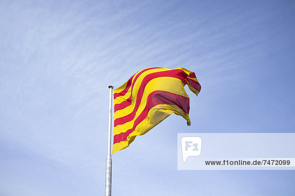 The Catalonian flag La Senyera