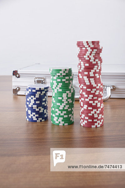 Stapel von Poker-Chips
