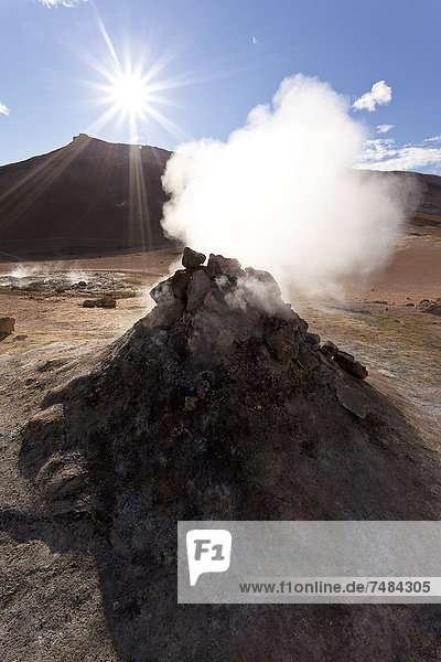 Fumaroles  volcanic landscape  Krafla  North Iceland  Iceland  Europe
