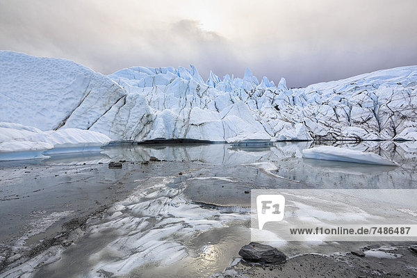 USA  Alaska  Blick auf den Matanuska Gletschermund
