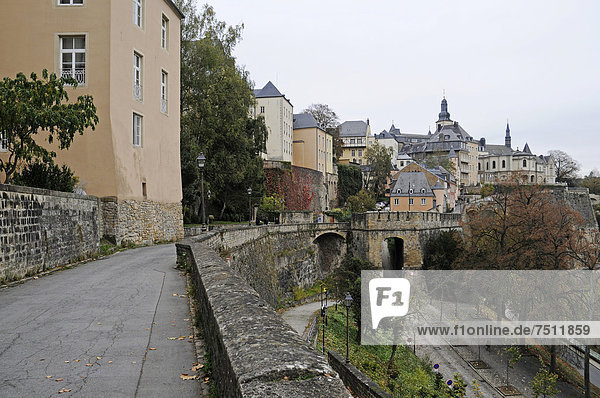 Altstadt  Bockfelsen  Stadtbefestigung  Luxemburg  Europa  ÖffentlicherGrund