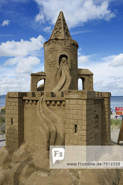 Burg als Sandskulptur