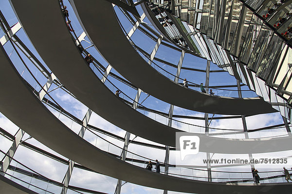 Dome of the Reichstag building  interior  Berlin  Germany  Europe