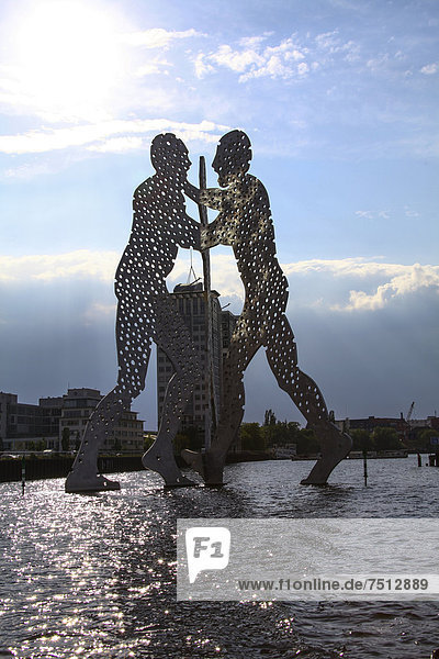 Molecule Man  monumental artwork by American sculptor Jonathan Borofsky  1999  Spree river  Berlin  Germany  Europe
