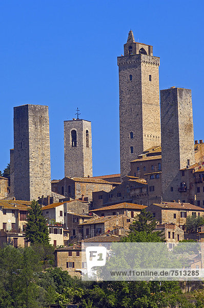 Städtisches Motiv Städtische Motive Straßenszene Straßenszene Europa UNESCO-Welterbe Italien San Gimignano Toskana