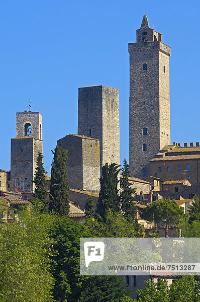 Städtisches Motiv Städtische Motive Straßenszene Straßenszene Europa UNESCO-Welterbe Italien San Gimignano Siena Toskana
