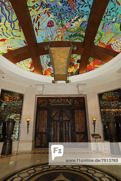 Eingang zum Steakhouse Seafire  Luxushotel Atlantis  The Palm Jumeirah  Dubai  Vereinigte Arabische Emirate  Naher Osten  Asien