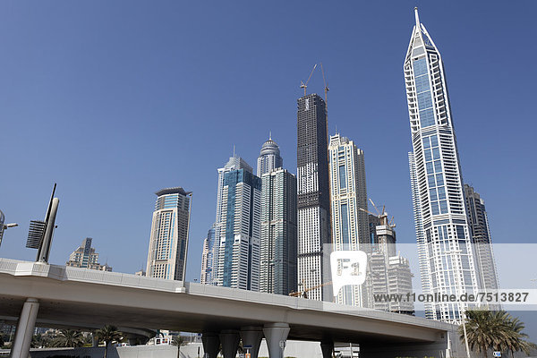 Wolkenkratzer im Stadtteil Trade Centre  Dubai  Vereinigte Arabische Emirate  Naher Osten  Asien