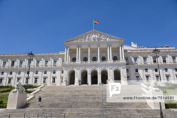 Parlamentsgebäude  Assembleia da Republica  Palacio de Sao Bento  Lissabon  Portugal  Europa