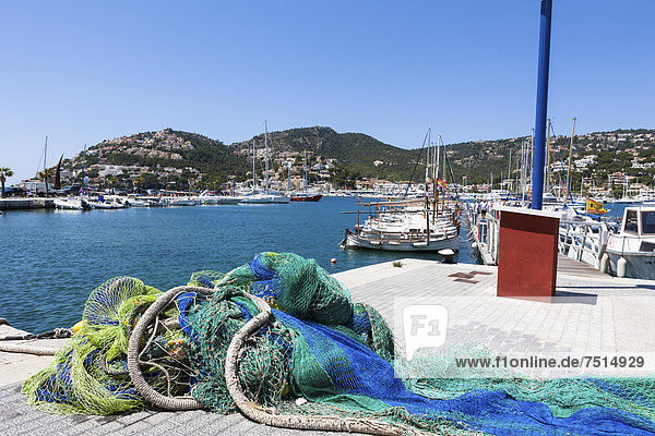 Bay of Puerto Andratx Port d'Andratx Mallorca Balearic Islands Mediterranean Sea Spain Europe