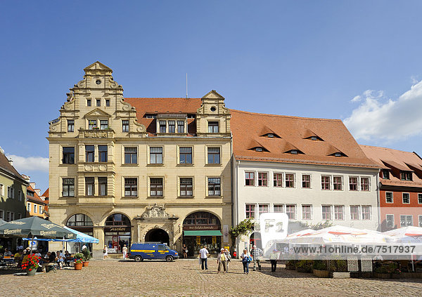 Market square  Meissen  Saxony  Germany  Europe