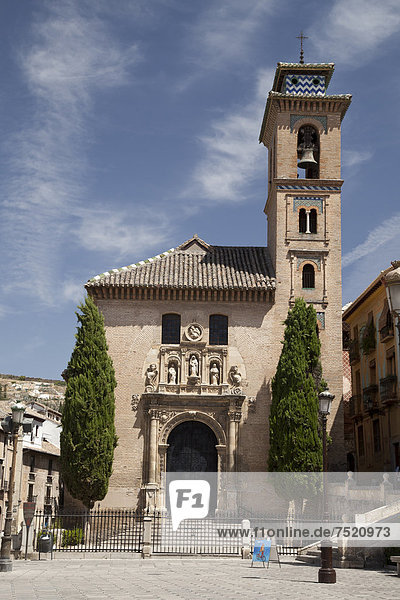 Kirche Iglesia de Santa Ana  Granada  Andalusien  Spanien  Europa  ÖffentlicherGrund