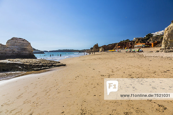 Beach Praia da Rocha  Portim„o  Algarve  Atlantic  Portugal  Europe