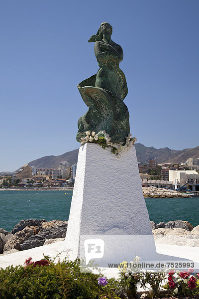 Europa Skulptur Jachthafen Andalusien Spanien